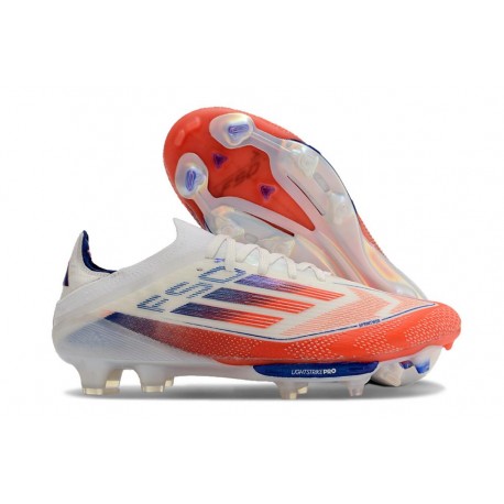 Zapatos adidas F50+ Elite FG Ftwr Blanco Rojo Azul Lúcido