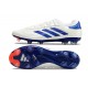 Botas adidas Copa Pure 2 + Elite FG Piel Ftwr Blanco Azul Lúcido Rojo