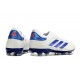 Botas adidas Copa Pure 2 + Elite FG Piel Ftwr Blanco Azul Lúcido Rojo