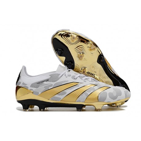 Adidas Predator Elite L FG Dorado Blanco Gris