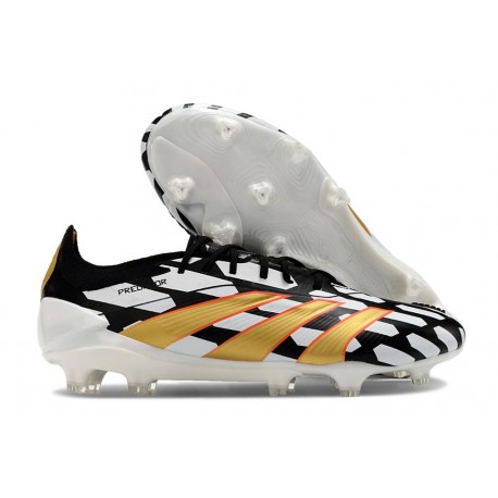 Adidas Predator Elite L FG Negro Blanco Dorado Met