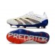 Adidas Predator Elite L FG Blanco Rojo Azul Gris