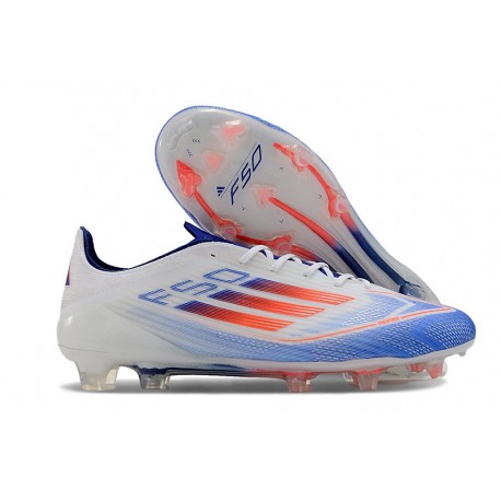 Botas de Fútbol adidas F50 Elite FG Blanco Azul Rojo