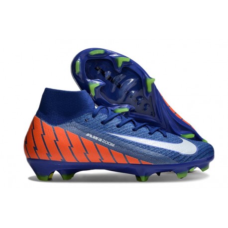 Nike Zoom Mercurial Superfly 10 Elite FG Azul Naranja Blanco