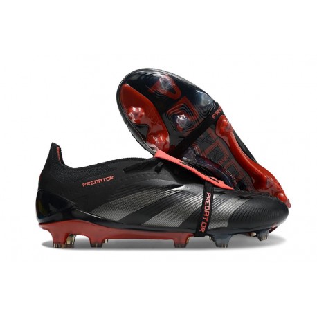 adidas Predator Elite Foldover Tongue FG Negro Gris Rojo