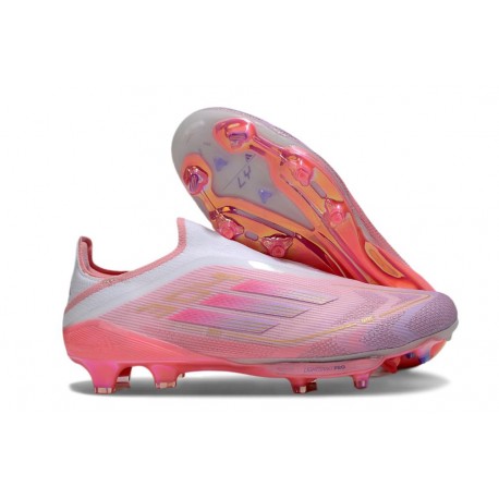 adidas F50+ Elite Sin Cordones FG Rosa Blanco