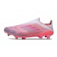 adidas F50+ Elite Sin Cordones FG Rosa Blanco