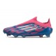 Tacos de Futbol adidas F50 Elite Laceless FG Solar Azul Ftwr Blanco Solar Rosa