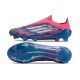 Tacos de Futbol adidas F50 Elite Laceless FG Solar Azul Ftwr Blanco Solar Rosa