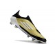 Tacos de Futbol adidas F50 Elite Laceless FG Dorado Met Negro Blanco