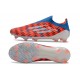 Tacos de Futbol adidas F50 Elite Laceless FG Rojo Blanco Azul