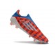 Tacos de Futbol adidas F50 Elite Laceless FG Rojo Blanco Azul