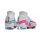 Nike Air Zoom Mercurial Superfly IX Elite FG Blanco Rosa Azul