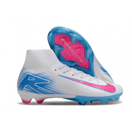 Nike Air Zoom Mercurial Superfly X Elite FG Blanco Azul Rosa