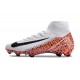 Nike Air Zoom Mercurial Superfly X Elite FG Blanco Naranja Negro