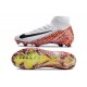 Nike Air Zoom Mercurial Superfly X Elite FG Blanco Naranja Negro