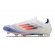 Tacos de Futbol adidas F50 Elite Laceless FG Ftwr Blanco Azul Lúcido Rojo