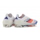 Tacos de Futbol adidas F50 Elite Laceless FG Ftwr Blanco Azul Lúcido Rojo