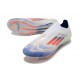 Tacos de Futbol adidas F50 Elite Laceless FG Ftwr Blanco Azul Lúcido Rojo