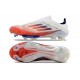 adidas F50+ Elite Sin Cordones FG Ftwr Blanco Azul Lúcido Rojo