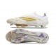 adidas F50+ Elite Sin Cordones FG Ftwr Blanco Dorado Met