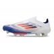 adidas F50+ Elite Sin Cordones FG Ftwr Blanco Azul Lúcido Rojo