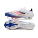 adidas F50+ Elite Sin Cordones FG Ftwr Blanco Azul Lúcido Rojo