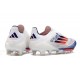 adidas F50+ Elite Sin Cordones FG Ftwr Blanco Azul Lúcido Rojo