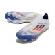 adidas F50+ Elite Sin Cordones FG Ftwr Blanco Azul Lúcido Rojo