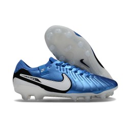 Botas de fútbol Nike Tiempo Legend 10 Elite FG Azul Blanco