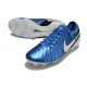 Botas de fútbol Nike Tiempo Legend 10 Elite FG Azul Blanco