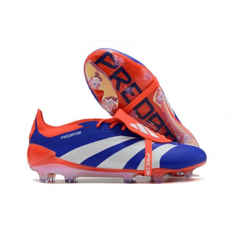 adidas Predator Elite Foldover Tongue FG Azul Lúcido Ftwr Blanco Rojo Solar